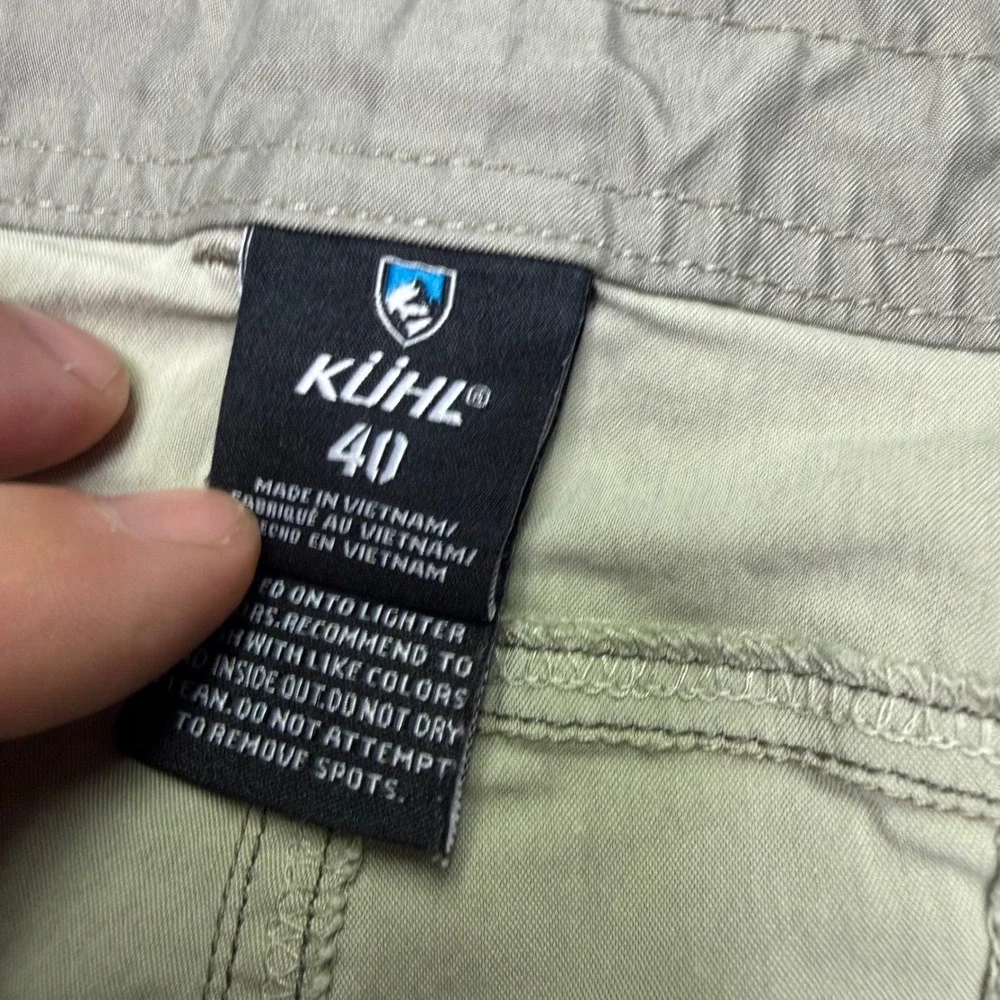 KUHL Cargo Shorts Mens 40 Green Vintage Patina Dye Utility Hiking 12